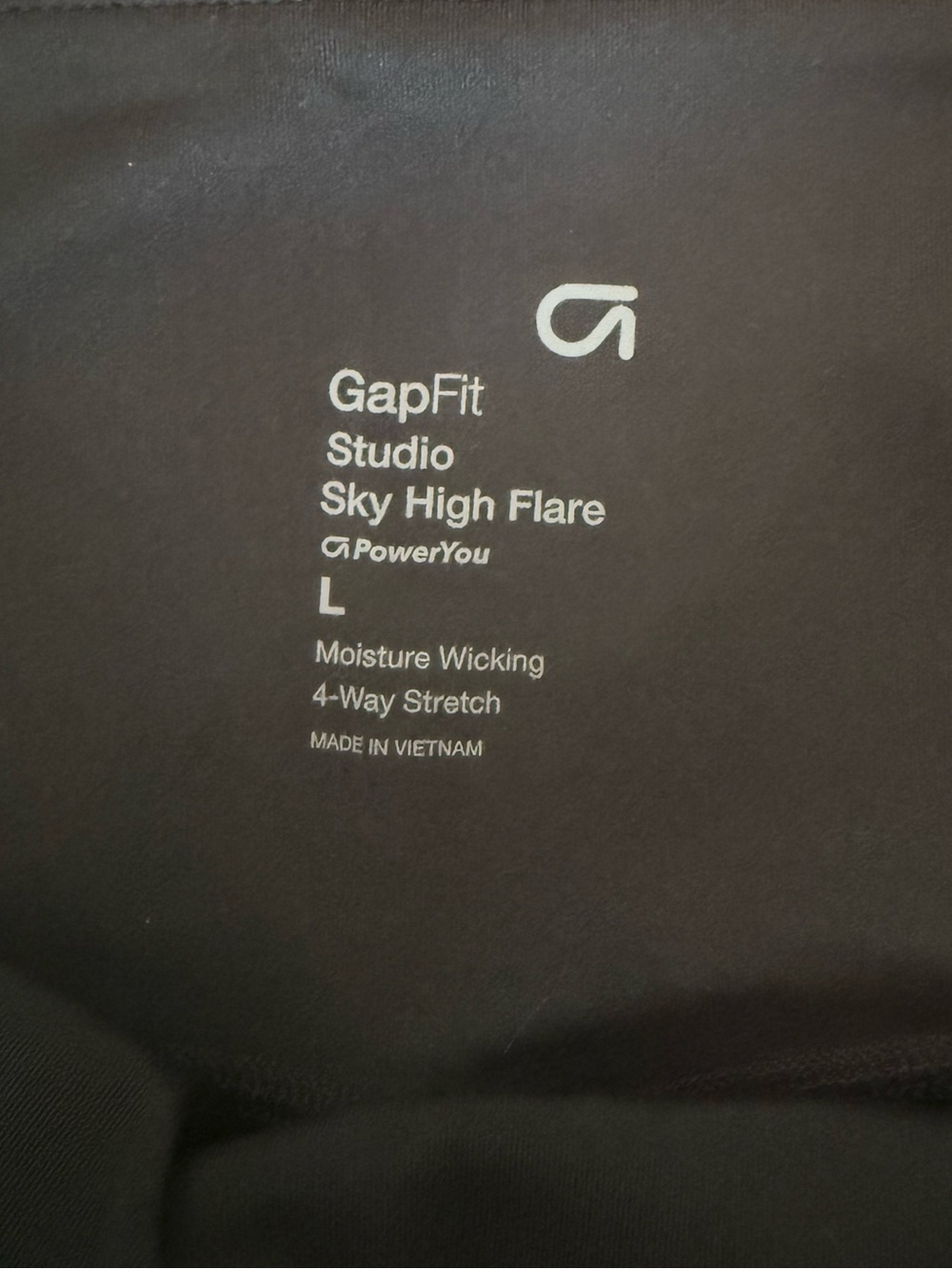 GapFit Sky High Flare Legging Pants Full Length- Black - L- NWT - Picture 8 of 12